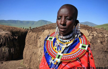 W masajskiej wiosce